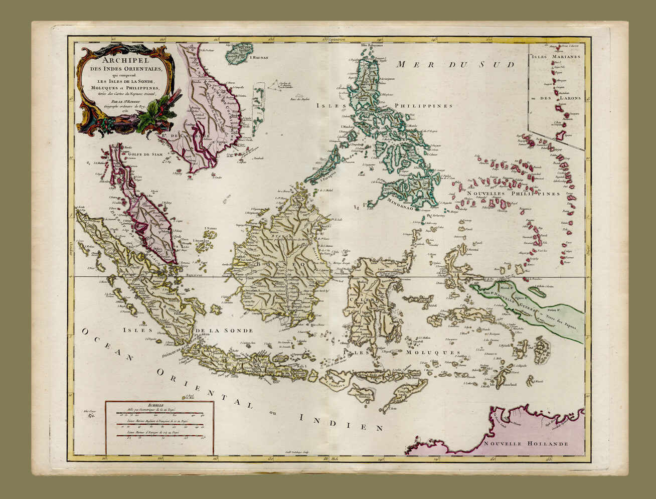 Historische kaart van de Oost-Indische archipel door Vaugondy