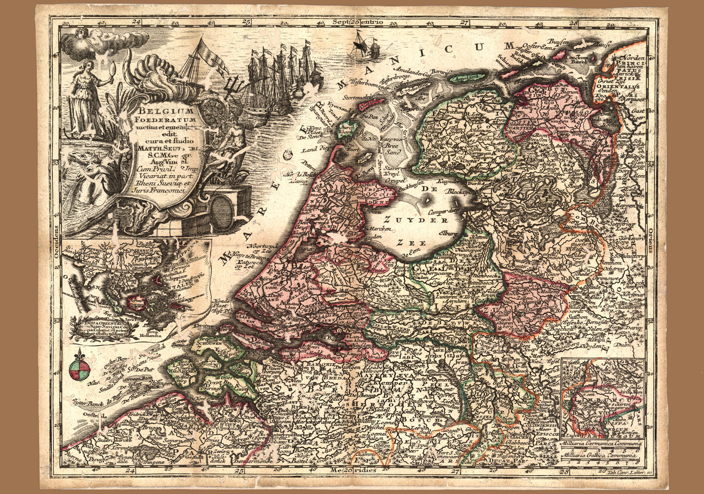 Historische kaart Belgicum Foederatum
