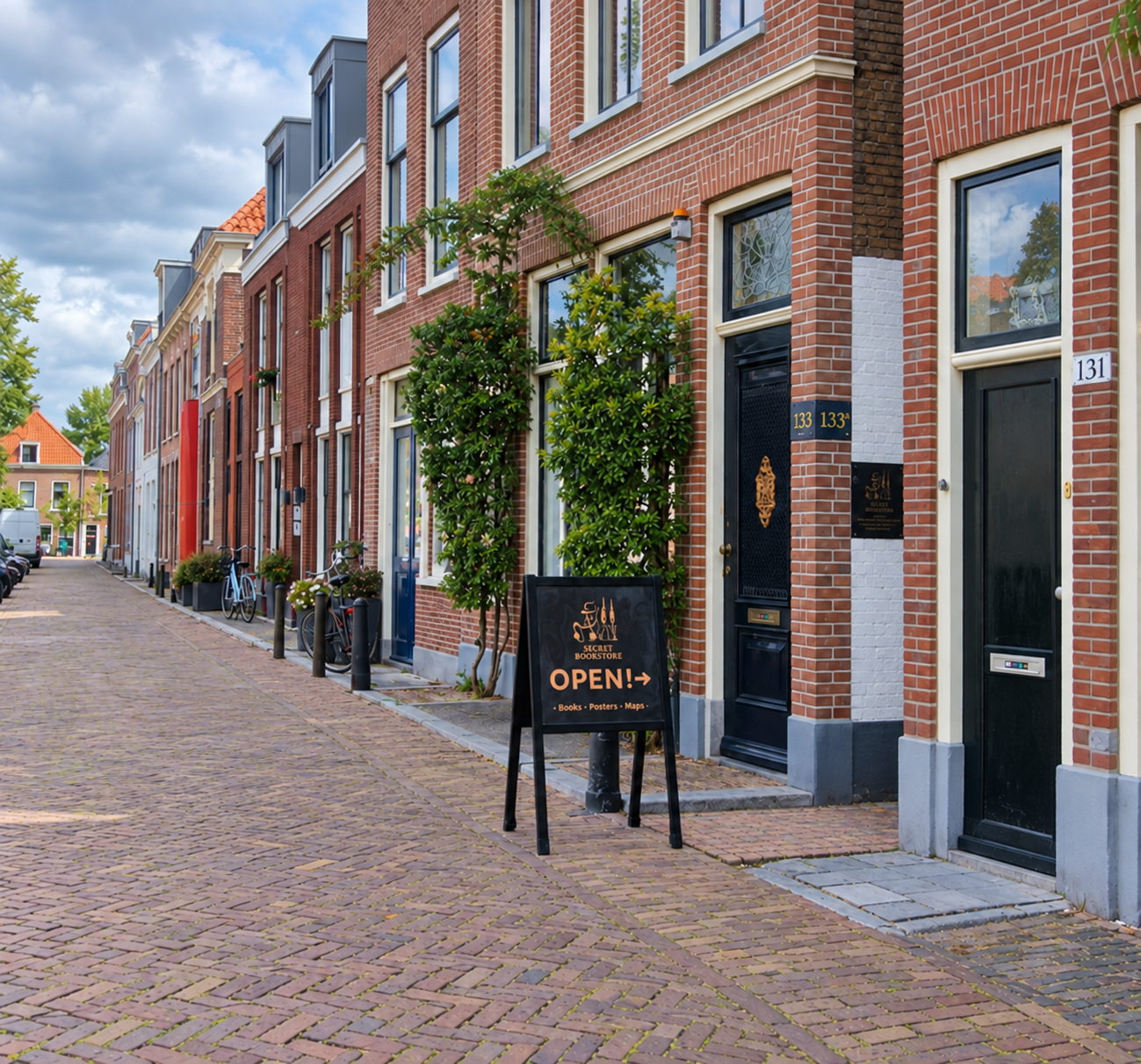 Secret Bookstore aan de Molslaan in Delft